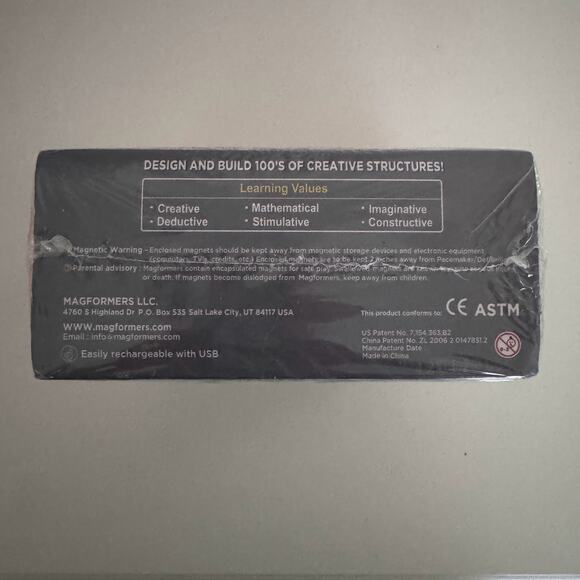 Magformers Lighted Building Set 48 Piece Neon LED Magnetic Toy Set Sealed New - Picture 4 of 5